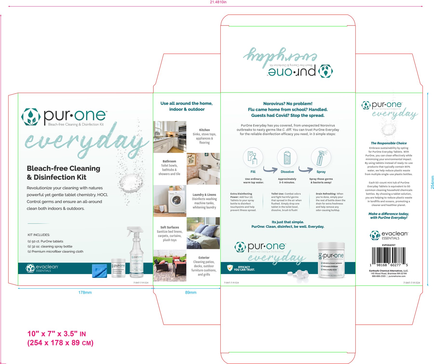PurOne Everyday starter kit packaging dieline